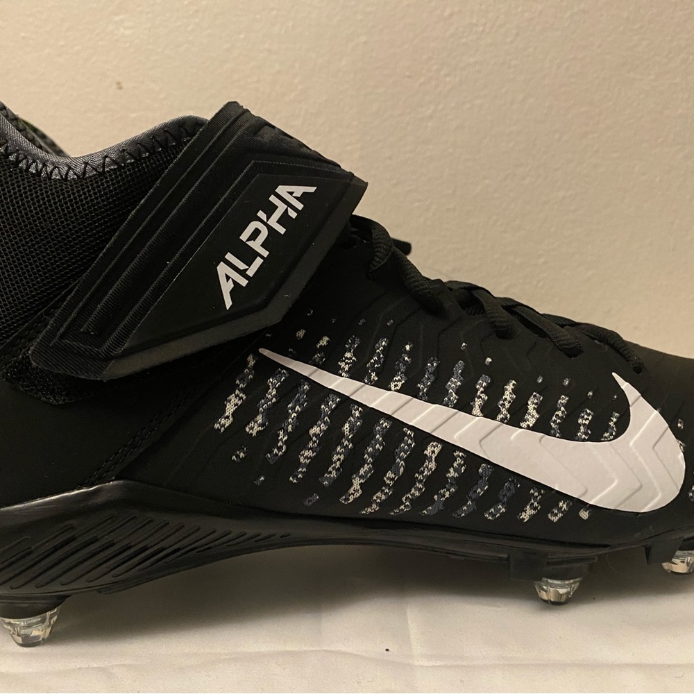 NIKE MEN'S SIZE 12 ALPHA MENACE PRO  BLACK/WHITE-COOL GREY CK4277-001